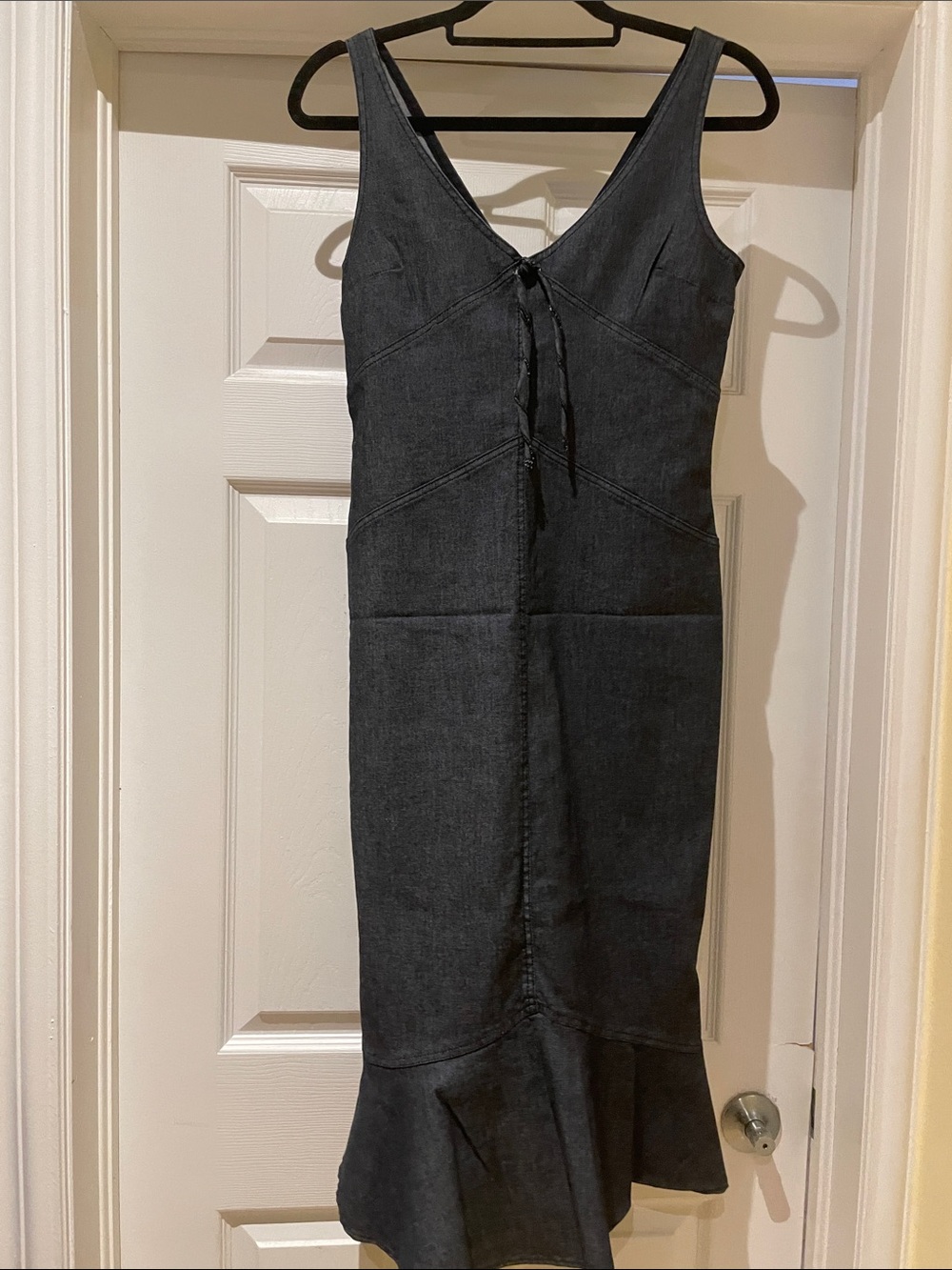 Sportmax Code Denim Mermaid Hem Dress US 10 Retro Feminine Made in Italy